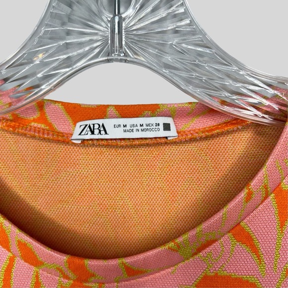 Zara Bright Floral Midi Dress - Picture 3 of 4